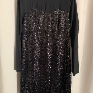 Elegant Black Sequin Dress